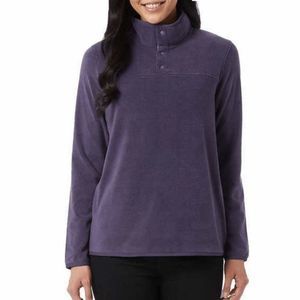 32 Degrees Heat Women’s Snap Arctic Soft Fleece Pullover Top Size XS
